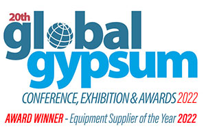 Award winner - global gypsum conference - Equipment Supplier of the Year 2022